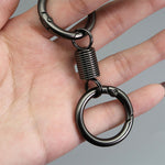 Porte-clés double anneau à ressort nordique rétro