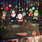 Autocollants de fenêtre de Noël, décoration réutilisable double face