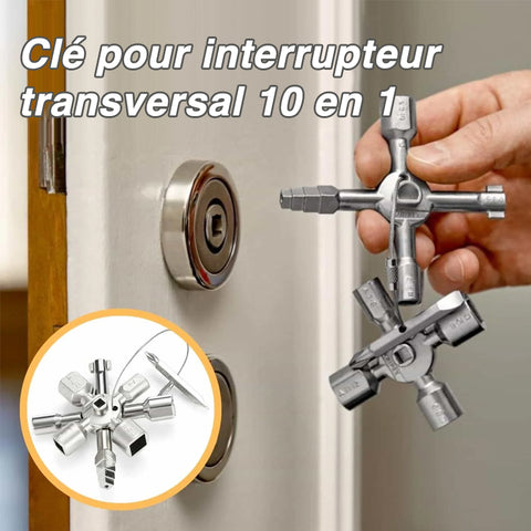 Clé pour interrupteur transversal 10 en 1