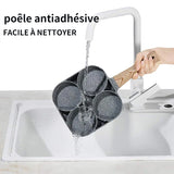 Poêle à omelette à quatre trous