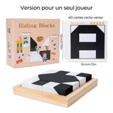 Casse-tête en bois à blocs cachés