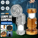 🎐Lanterne de camping solaire LED portable 6 en 1