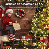 Guirlande LED de Noël étanche avec télécommande à 8 modes