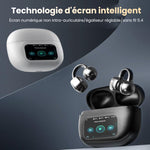 Casque d'écoute Clip-On à écran tactile LCD couleur Bluetooth 5.4 sans fil