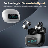 Casque d'écoute Clip-On à écran tactile LCD couleur Bluetooth 5.4 sans fil