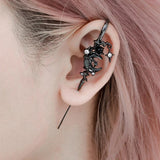 Boucles d'oreilles diamant avec étoile et lune