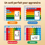 Cartes flash de mathématiques et tableau de fidget pop