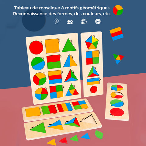 Jeu de Tri en Bois avec Formes Géométriques