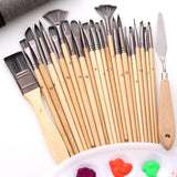 Ensemble de 24 Pinceaux en Nylon