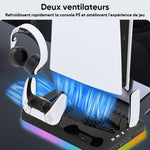 Support de refroidissement de la base de chargement pour deux manettes PS5