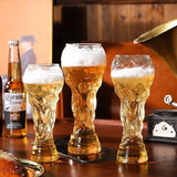 Verre à bière style trophée de football
