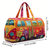 Sac de Voyage Matelassé à Motif Floral