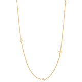 Collier à diamants avec lunette pour les initiales