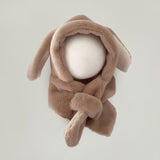 Bonnet avec écharpe intégré pour bébé