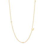Collier à diamants avec lunette pour les initiales