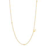 Collier à diamants avec lunette pour les initiales