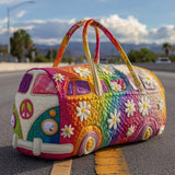 Sac de Voyage Matelassé à Motif Floral