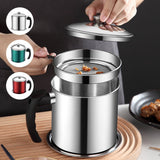 Pot à huile en acier inoxydable avec filtre