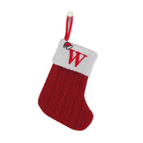 Bas en tricot avec lettre de Noël