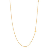 Collier à diamants avec lunette pour les initiales
