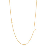 Collier à diamants avec lunette pour les initiales