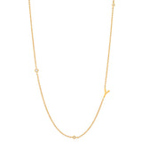 Collier à diamants avec lunette pour les initiales