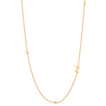 Collier à diamants avec lunette pour les initiales