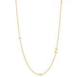 Collier à diamants avec lunette pour les initiales