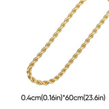 Collier en acier inoxydable à chaîne torsadée
