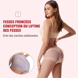 Slip moulant taille haute en soie glacée sans couture