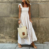 Robe Longue à Buste Smocké