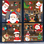 Autocollants de fenêtre de Noël, décoration réutilisable double face