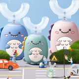 Brosse à dents pour enfants en forme de U de dinosaure