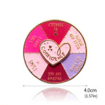 Broche en forme de roue tournante