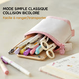 Trousse à crayons polyvalente en velours côtelé