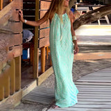 Robe longue imprimée dos nu Test