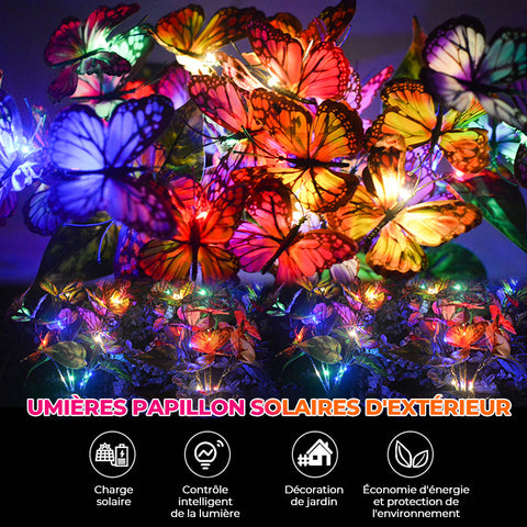 Lampes solaires papillon pour jardin