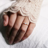 L'amour le plus pur Bague/Collier en opale ovale assortie