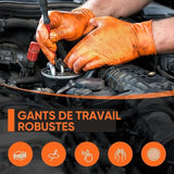 Gants en nitrile orange(50pcs)