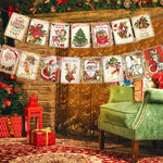 Cartes de Noël à l'Aquarelle Vintage