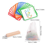 Jeu d'anneaux d'entraînement logique pour enfants Montessori