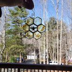 Ornement d’abeille en vitrail ou attrape-soleil