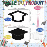 Ensemble de cartes à bonbons en forme de mortier de graduation