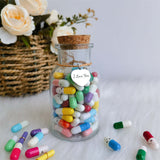 Lettres Capsule Message dans la bouteille (couleurs mélangées)