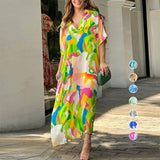 Robe Décontractée à Imprimé Peint