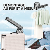 Séchoir à Linge Pliable Mural avec Ventouse