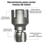 Herramienta para cortar roscas de tuberías