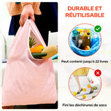 Sac d'épicerie pliable et réutilisable avec porte-clés