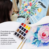 Ensemble de 24 Pinceaux en Nylon