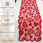 Chemin de table sur le thème de la Saint-Valentin